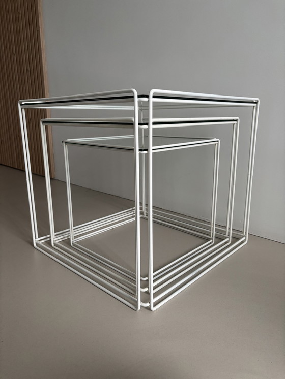 Image 1 of Set Of 3 Vintage Side Tables Isocele Max Sauze 70'S