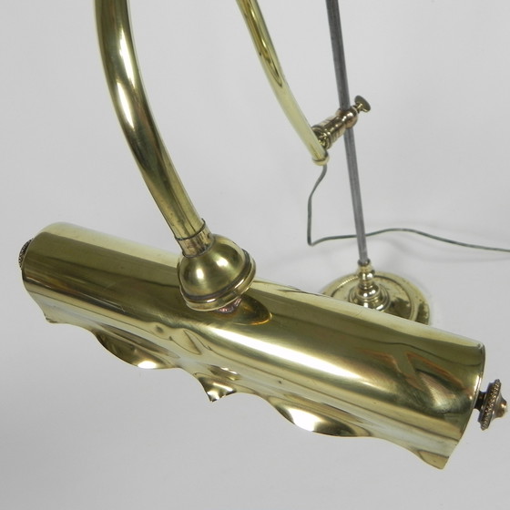 Image 1 of Brass desk lamp, with rotating shade, 1930s