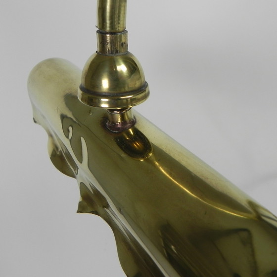 Image 1 of Brass desk lamp, with rotating shade, 1930s