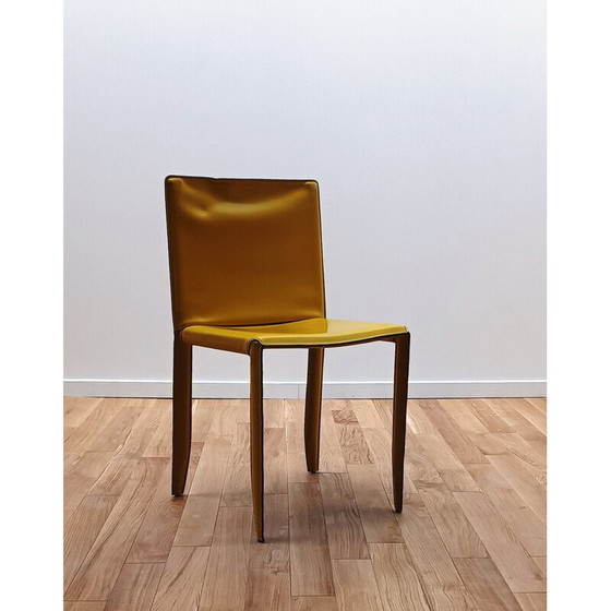Image 1 of Vintage chair in thick dyed leather by Margot for Cattelan Italia