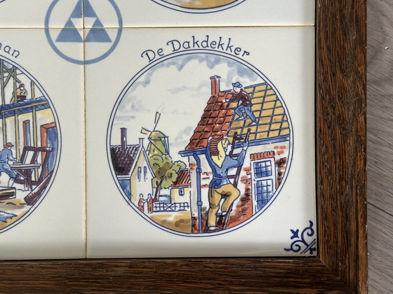 Image 1 of Vintage Tile Plateau 4 Professions Westraventiles