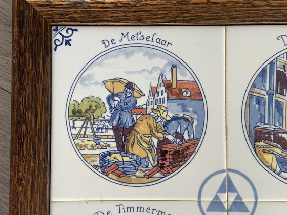 Image 1 of Vintage Tile Plateau 4 Professions Westraventiles