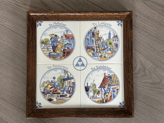 Image 1 of Vintage Tile Plateau 4 Professions Westraventiles