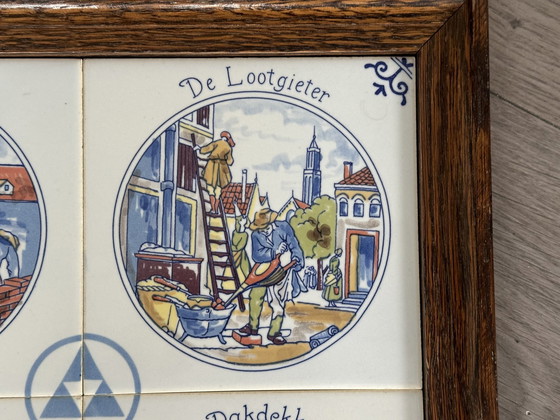 Image 1 of Vintage Tile Plateau 4 Professions Westraventiles