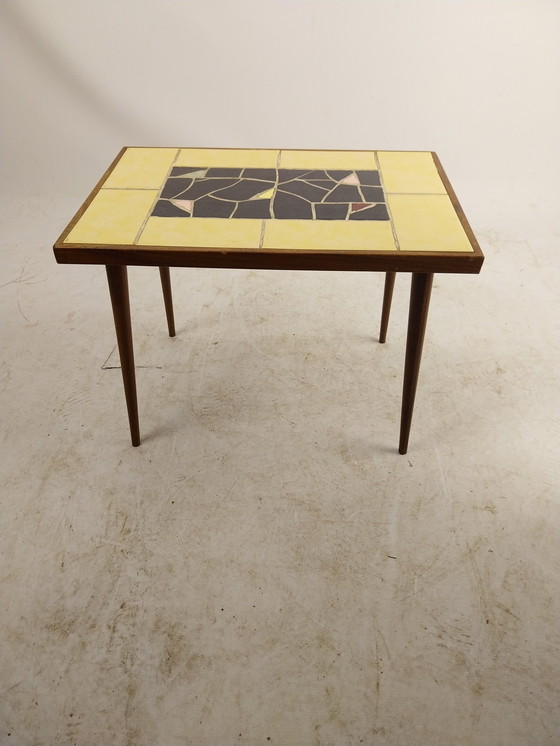 Image 1 of 1 X Midcenturymodern Tile Top Plant Table 1950'S