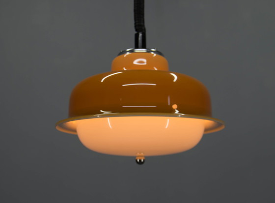 Image 1 of Mid Century Adjustable Pendant Meblo, Harvey Guzzini, Italy, 1970S