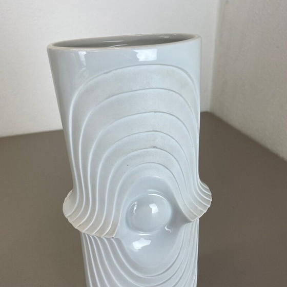 Image 1 of Pair of vintage porcelain Op Art vases by Royal Bavaria Kpm, Germany 1970s