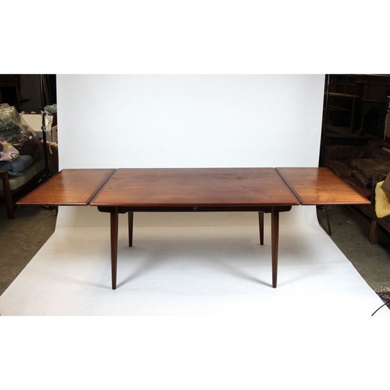 Image 1 of Vintage Dining table with extensions in teak Hans J. Wegner Andreas Tuck 1960s.