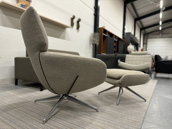 Image 1 of Leolux Lloyd Armchair With Footstool Monza Fabric