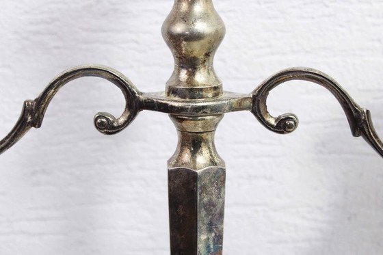 Image 1 of Pair of Silver plated candlesticks 3 fires 1960 by BMF