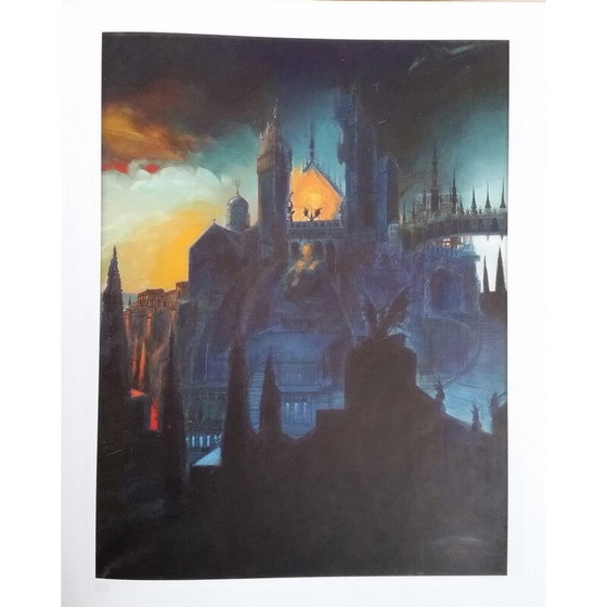 Image 1 of Vintage painting "Passage de la main d'or" by Phillippe Druillet