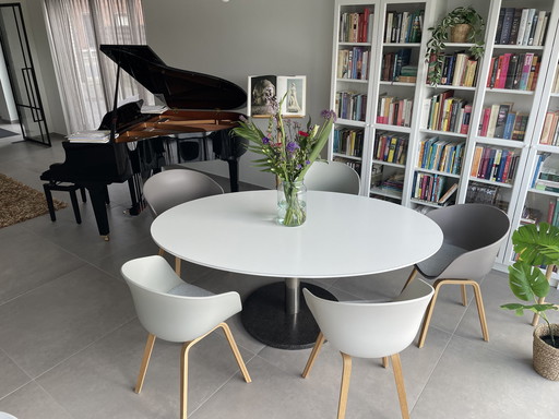 Table de salle à manger ovale vintage Alfred Hendrickx