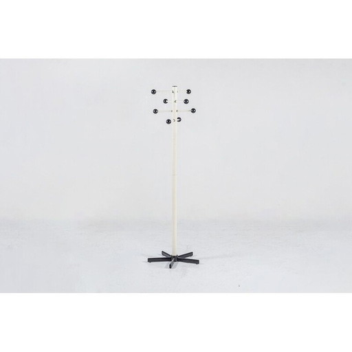 Vintage white and black metal coat rack by Artifort, 1970