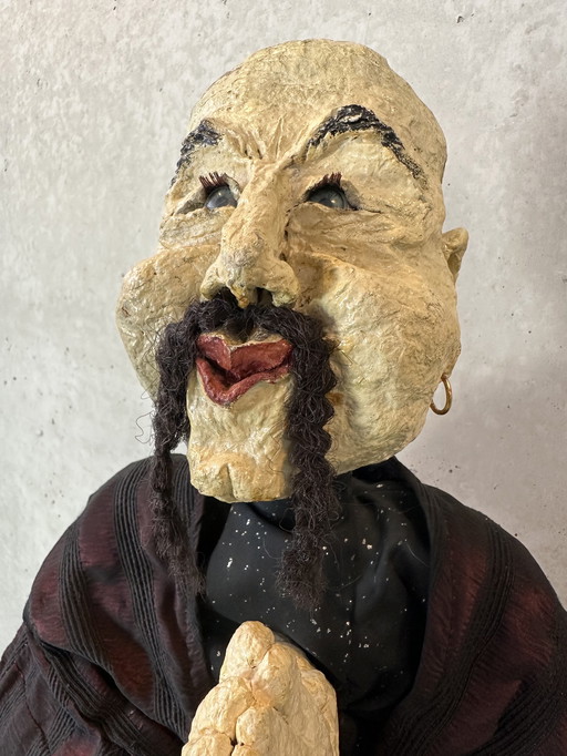 Marionnette "Bouddhiste de la dynastie Ming" en papier mâché