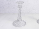 Paire de bougeoirs en verre de style Art Nouveau