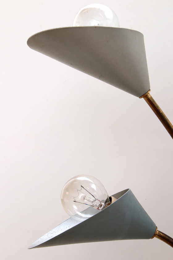 Image 1 of Lampada da parete vintage con 5 luci - Metallo ottone, Danimarca 1960