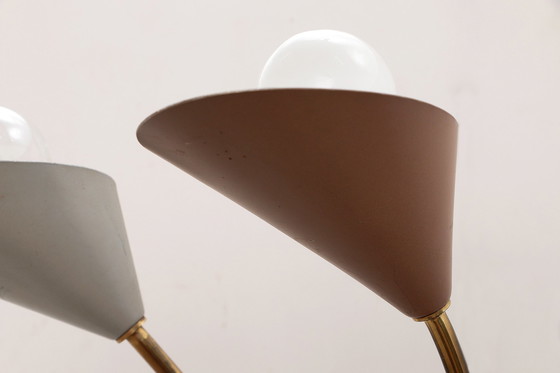 Image 1 of Lampada da parete vintage con 5 luci - Metallo ottone, Danimarca 1960