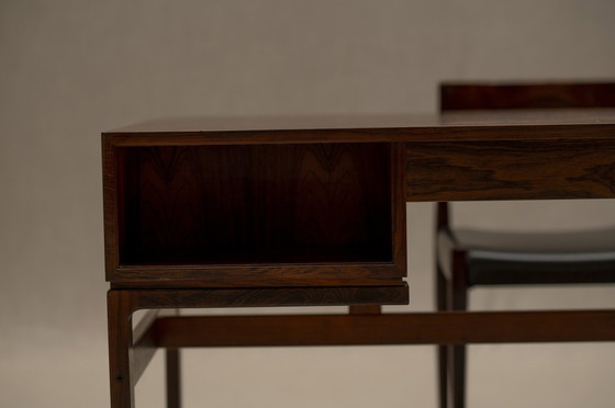 Image 1 of Rosewood Desk By Arne Wahl Iversen For Vinde Mobelfabrik