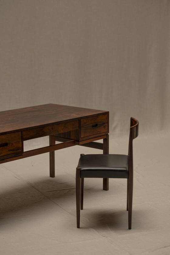 Image 1 of Rosewood Desk By Arne Wahl Iversen For Vinde Mobelfabrik