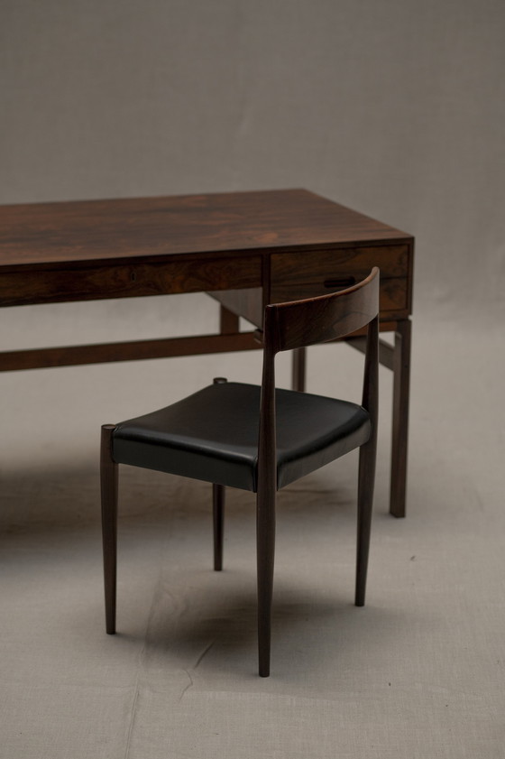 Image 1 of Rosewood Desk By Arne Wahl Iversen For Vinde Mobelfabrik