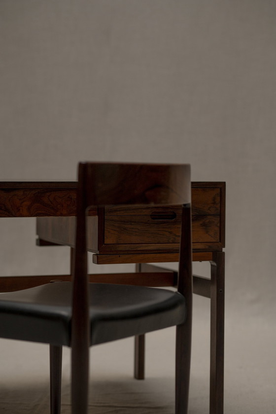 Image 1 of Rosewood Desk By Arne Wahl Iversen For Vinde Mobelfabrik