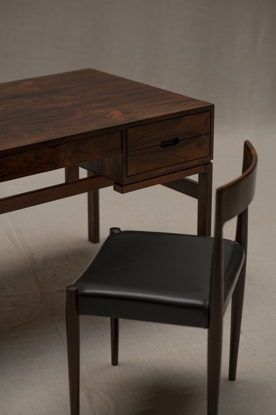 Image 1 of Rosewood Desk By Arne Wahl Iversen For Vinde Mobelfabrik