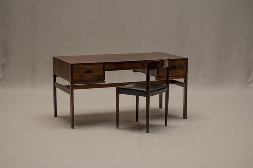 Rosewood Desk By Arne Wahl Iversen For Vinde Mobelfabrik