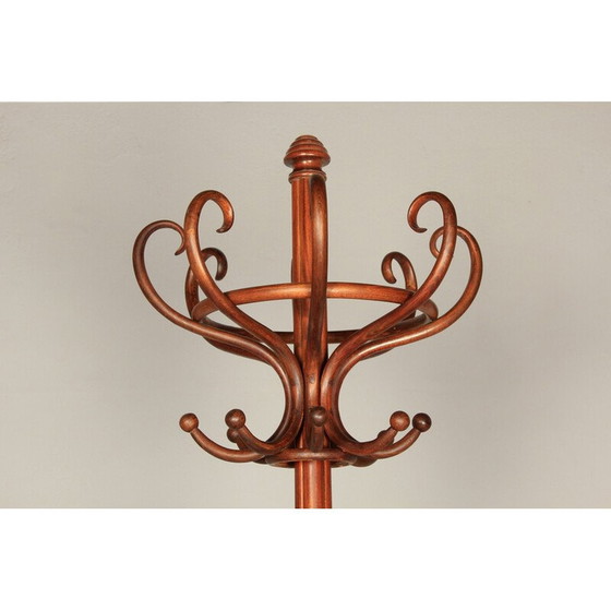 Image 1 of Vintage stained beech coat rack, 1900