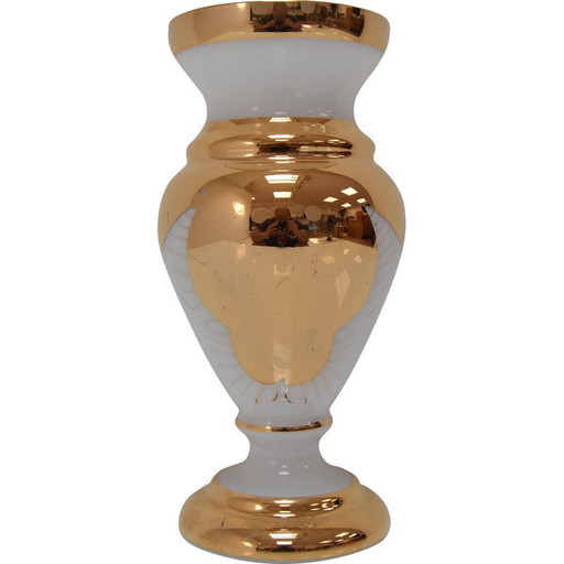 Jarrón de vidrio artístico vintage de Novy Bor, Checoslovaquia, 1960