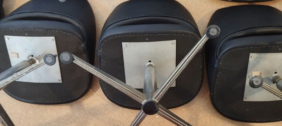 Image 1 of 7 sedie girevoli in pelle Wilde+Spieth modello S 613 ca. 1970, molto rare, vintage