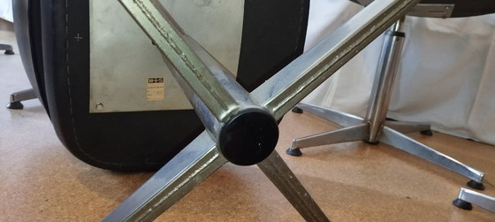 Image 1 of 7 sedie girevoli in pelle Wilde+Spieth modello S 613 ca. 1970, molto rare, vintage