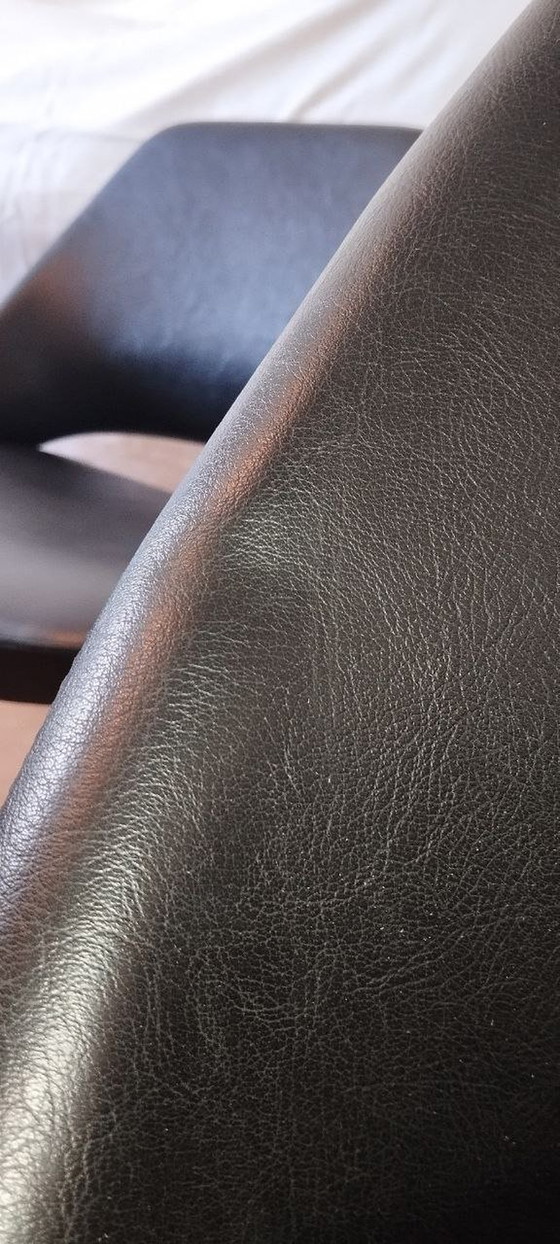 Image 1 of 7 sedie girevoli in pelle Wilde+Spieth modello S 613 ca. 1970, molto rare, vintage