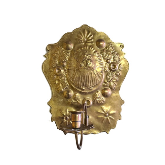 Image 1 of German brass wall blakers in baroque style, late 19th century