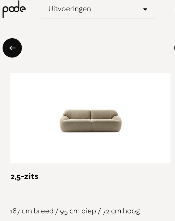 Image 1 of Leolux Pode Nivti 2.5 Seater Sofa Plough Wool