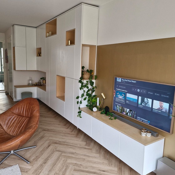 Image 1 of Modern Wall Cabinet With Wine Rack And TV Furniture