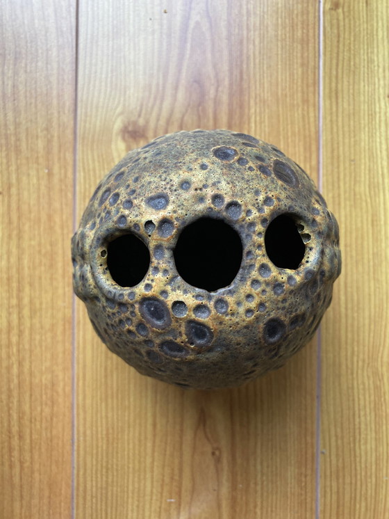 Image 1 of Flower Vase In Fat Lava By Alfred Klein Model 731/17