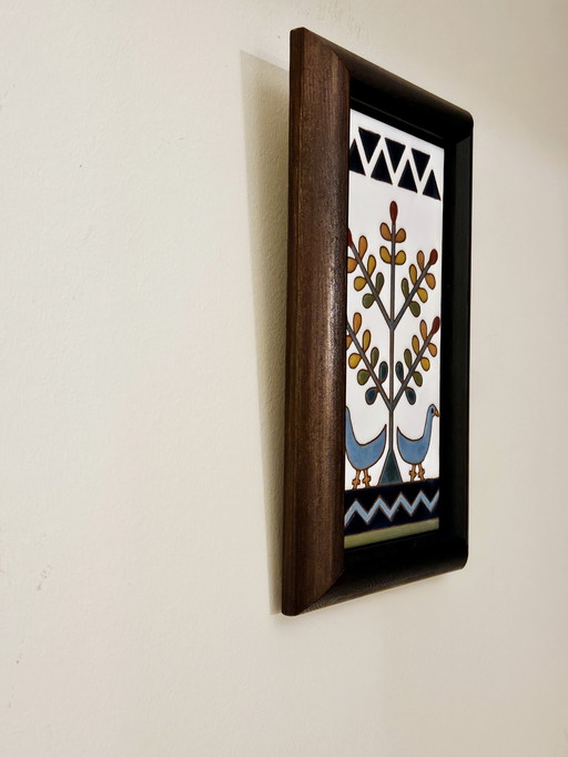 Hand-painted Egyptian Tile Tableau