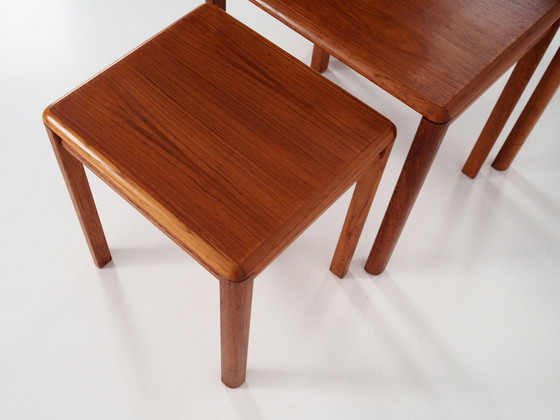 Image 1 of Set Of Three Teak Tables, Danish Design, 1970S, Production: Denmark