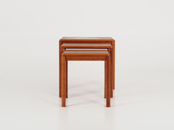 Image 1 of Set Of Three Teak Tables, Danish Design, 1970S, Production: Denmark