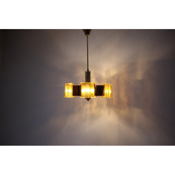 Image 1 of Vintage brass chandelier, Hungary 1970