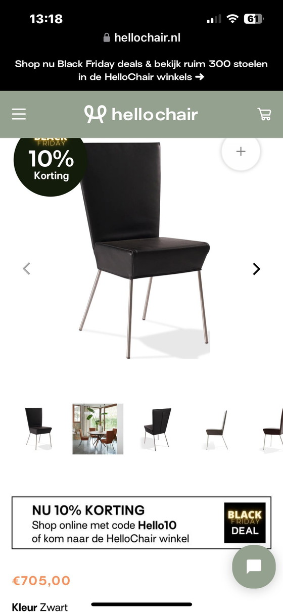 Image 1 of 6X Gerard Van Den Berg Label Dining Chair