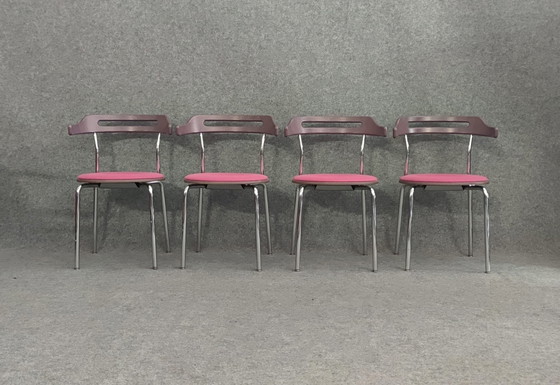 Image 1 of Kusch & Co Set Chairs Table Dining Room Kitchen Chair Kitchen Chair Mid - Century Modern Design 60s Vintage Retro 60S