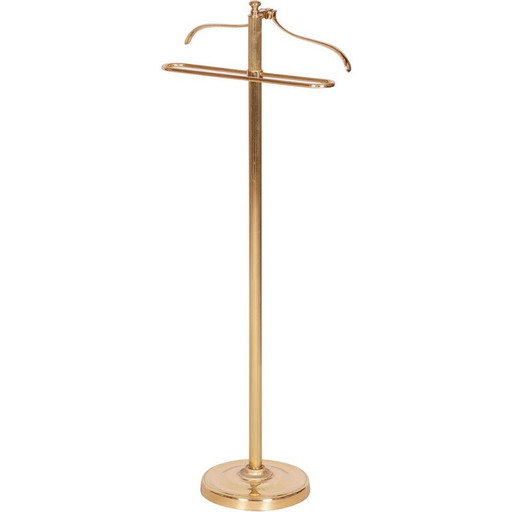 Percha vintage de latón dorado, Francia, 1950