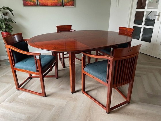 Image 1 of Schuitema Art Deco Dining Table With 4 Chairs