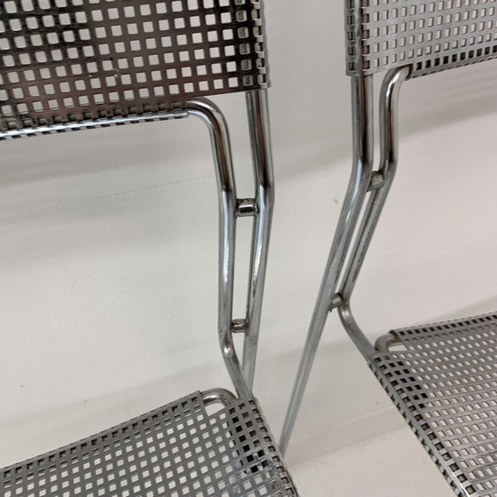 Image 1 of Pair of vintage minimalist Arrben Italy Sultana stackable dining chairs, 1970s