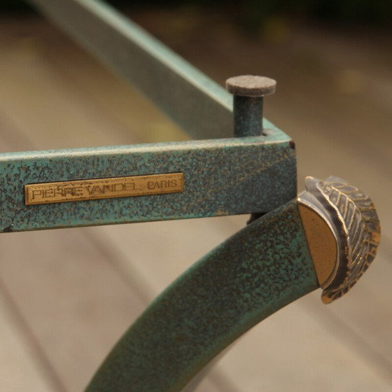 Image 1 of Vintage Villa d'Este coffee table in steel and glass by Pierre Vandel, France 1970