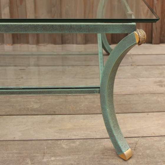 Image 1 of Vintage Villa d'Este coffee table in steel and glass by Pierre Vandel, France 1970