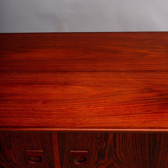 Image 1 of Vintage LCW sideboard in red stained ash by Charles and Ray Eames for Herman Miller, 2000