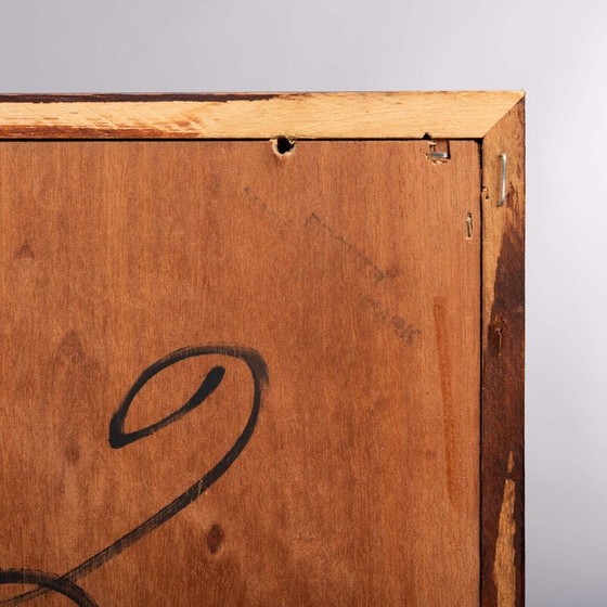 Image 1 of Vintage LCW sideboard in red stained ash by Charles and Ray Eames for Herman Miller, 2000