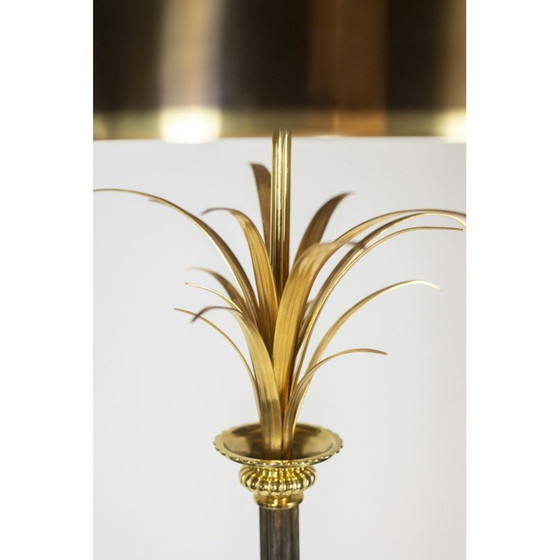 Image 1 of Vintage "Roseau" floor lamp in bronze and gilded brass for La Maison Charles, France 1970